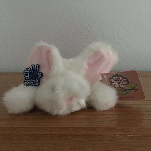 NWT Vintage APPLAUSE White BUNNY Puppet